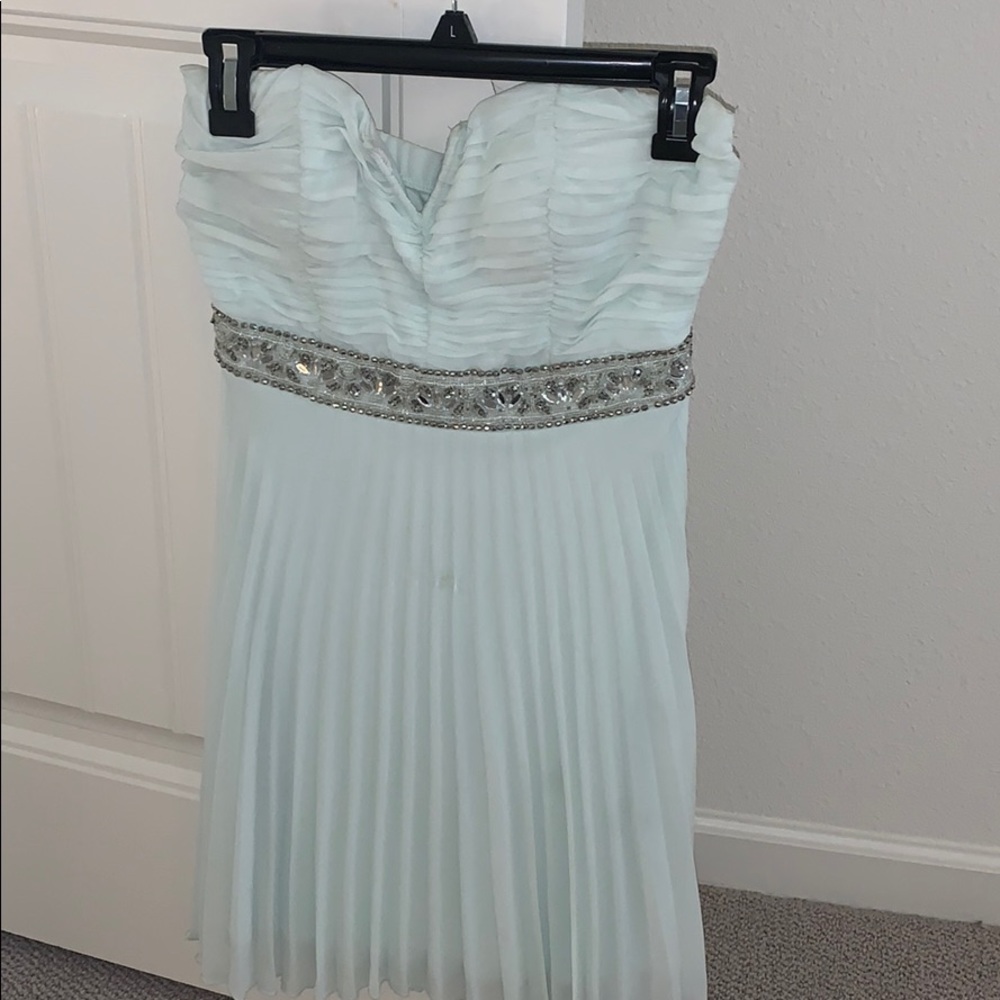 Mint green mini dress